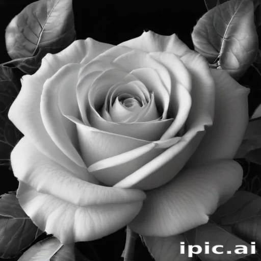 black and white rose clip art