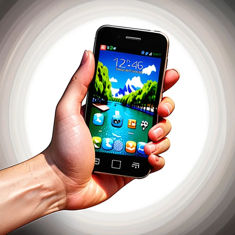 hand holding phone png