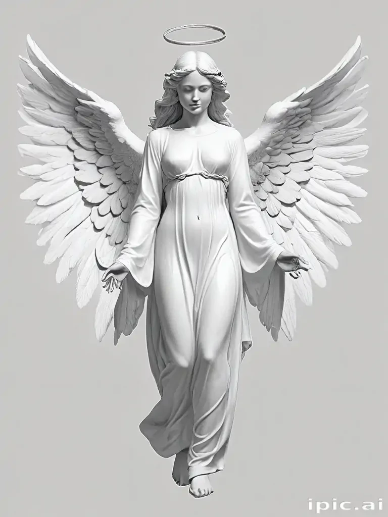angel clip art black and white