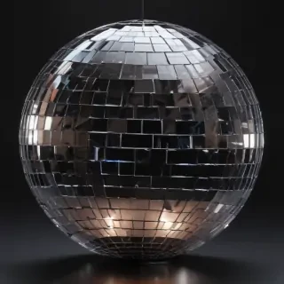 transparent disco ball
