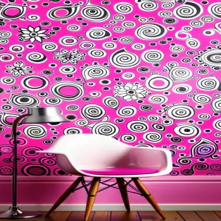 pink wall paper