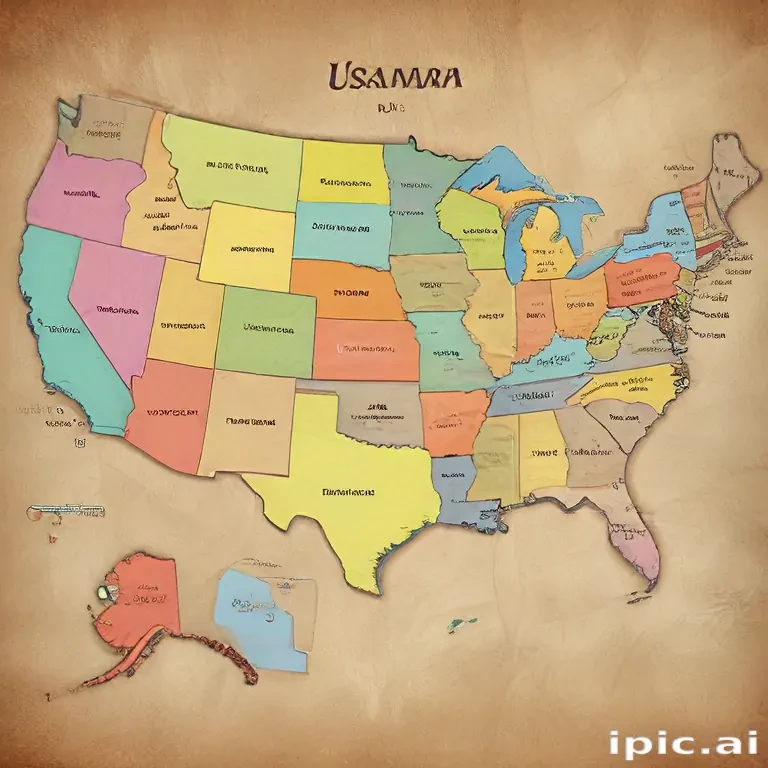 usa map states