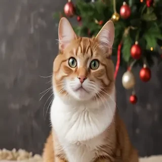 christmas cat background