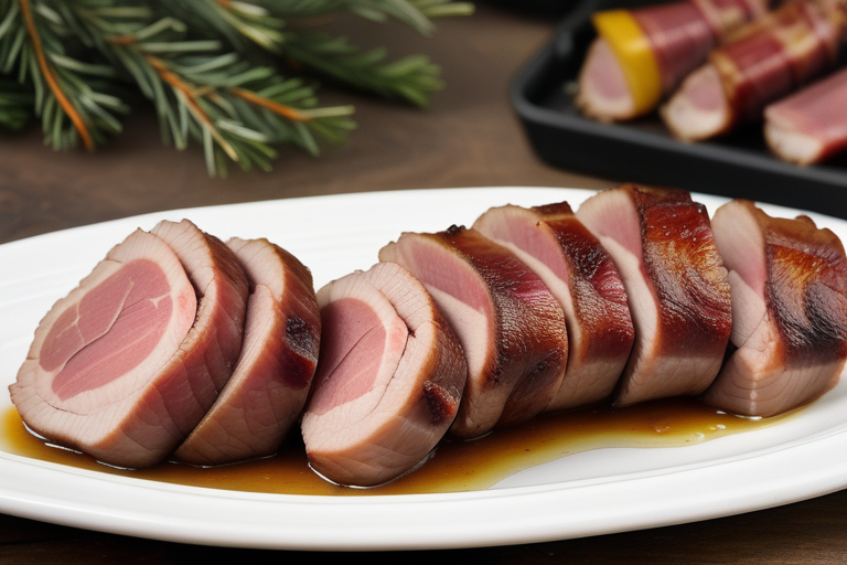 venison backstrap wrapped in bacon
