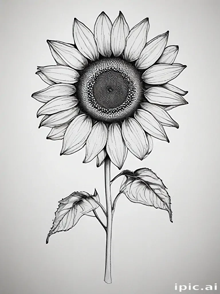 sunflower outline