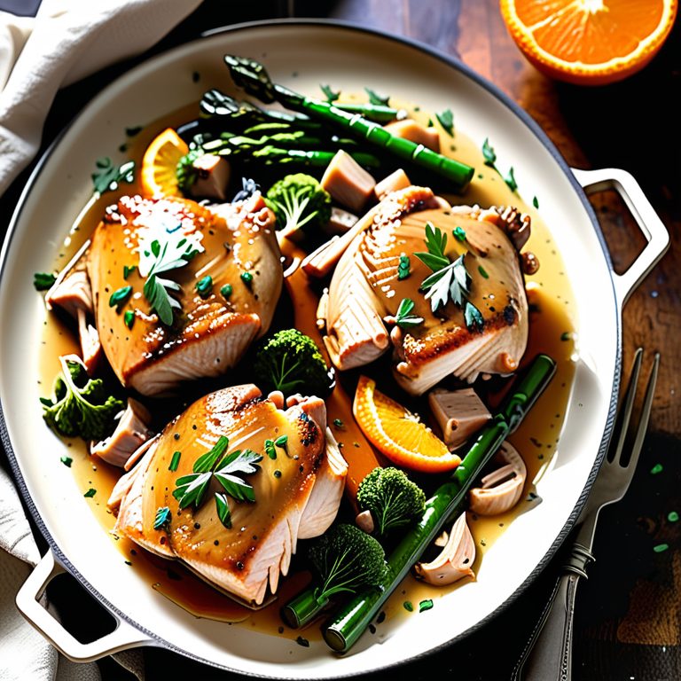 orange wine braised chicken thighs