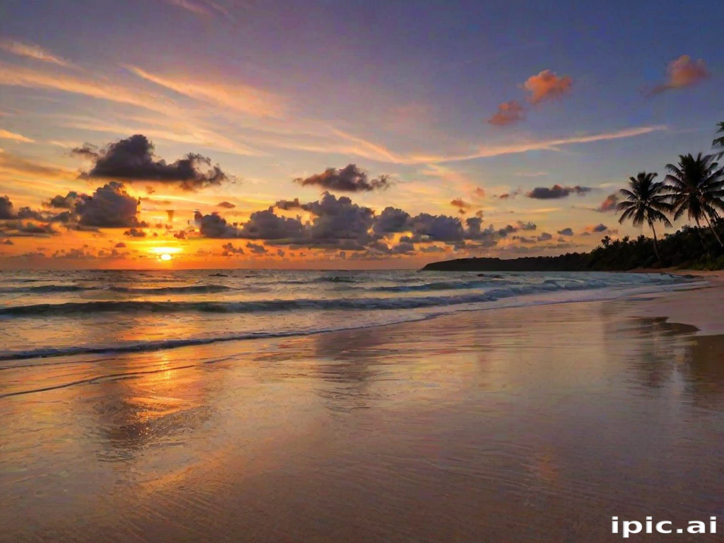 sunset wallpaper beach