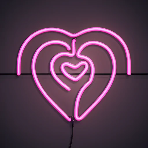 neon heart png