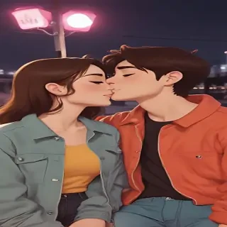 cartoon couple aesthetic