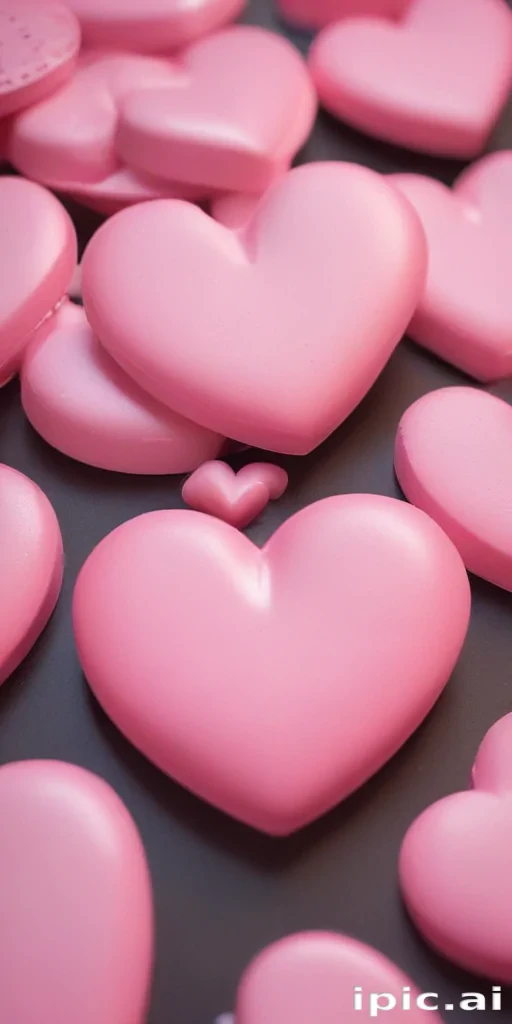 pink hearts aesthetic