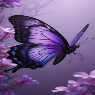 aesthetic purple butterfly