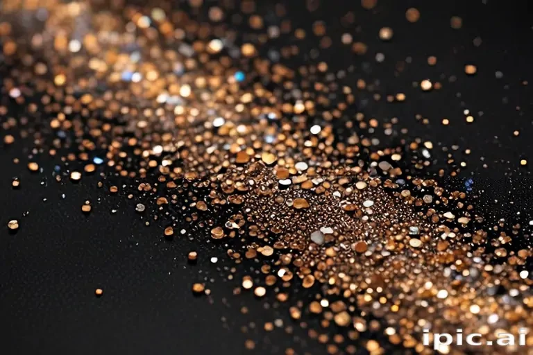 glitter on black background
