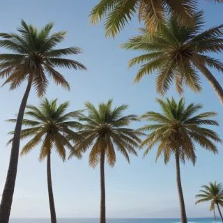palm trees transparent
