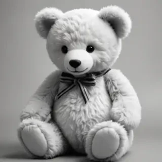 teddy bear clipart black and white