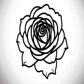 rose outline
