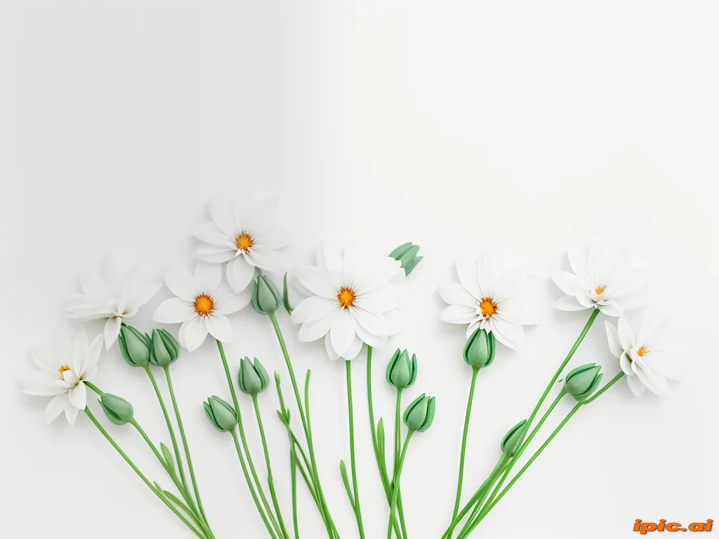flowers with white background