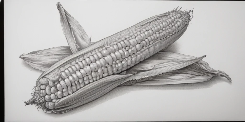 corn drawing