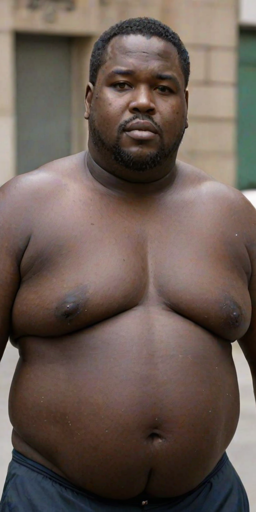black fat man