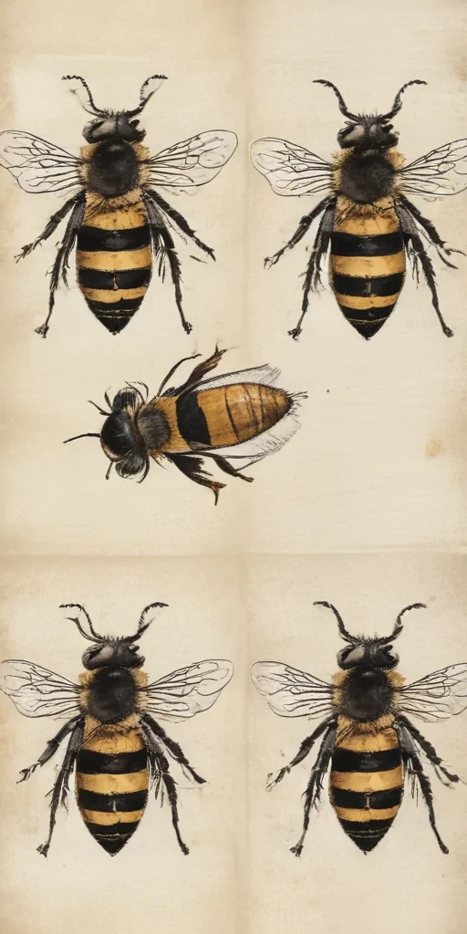 free vintage bee printables