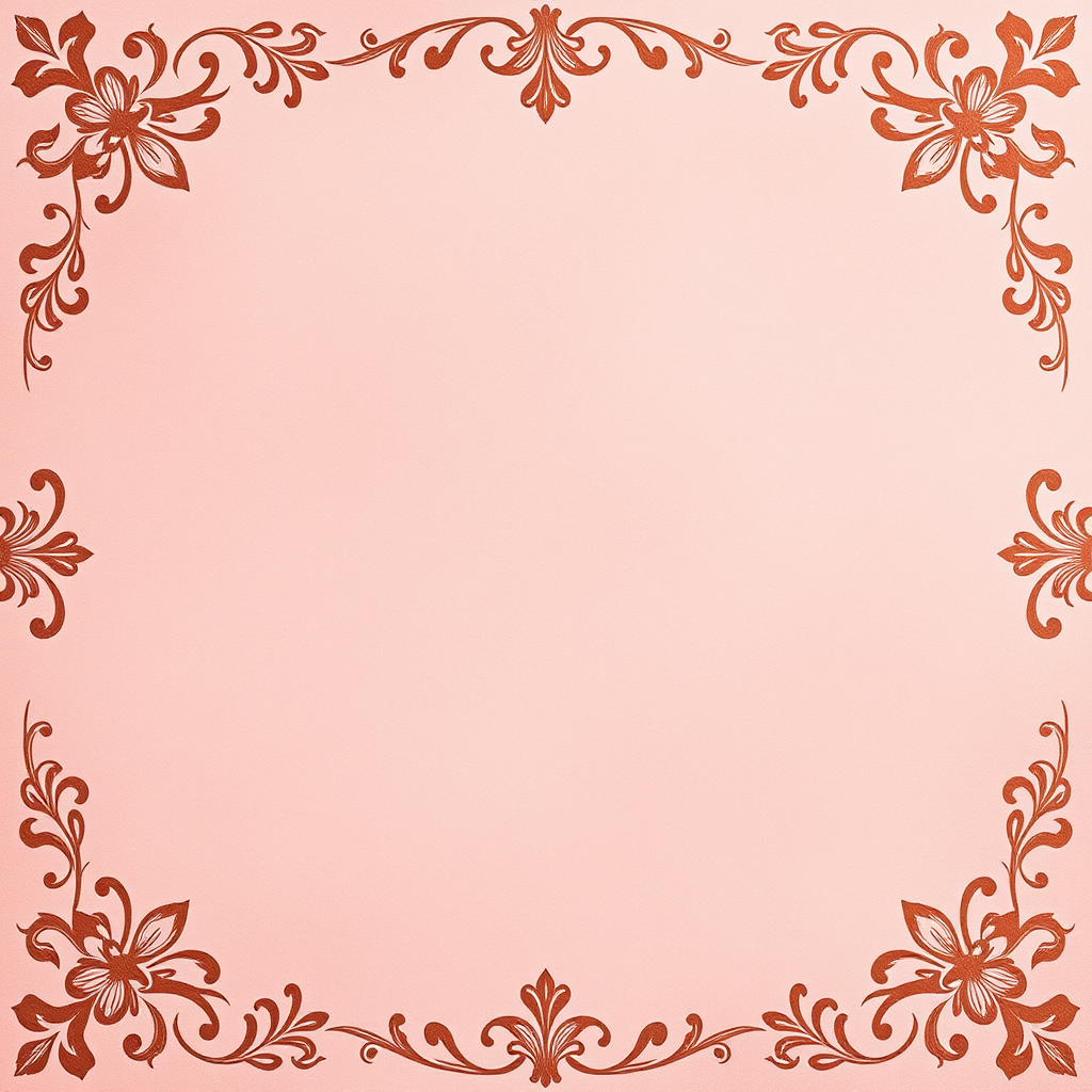 create a textured background in soft pink with ornate floral patterns along the edges