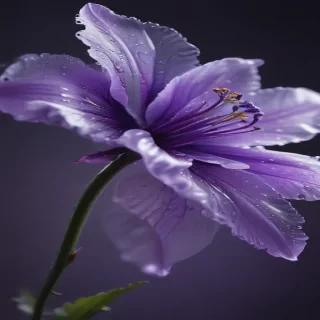 transparent purple flower