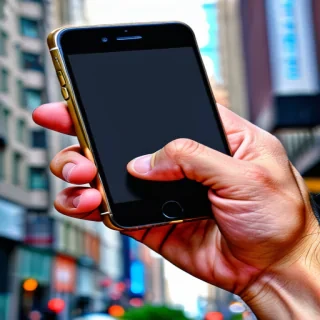 phone on hand