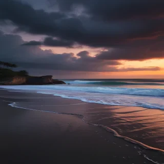 dark beach wallpaper