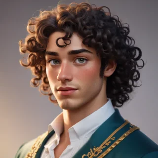 popular male cartoon characters with curly hair