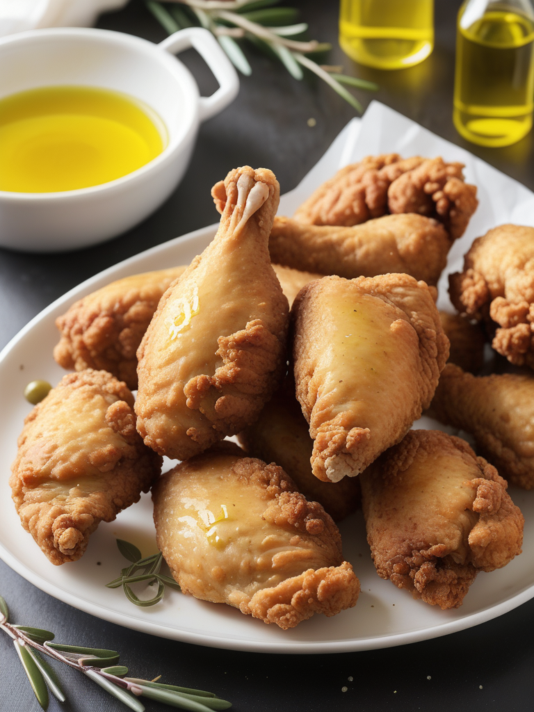 fried chicken using olive oil