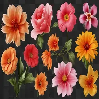 realistic flowers png