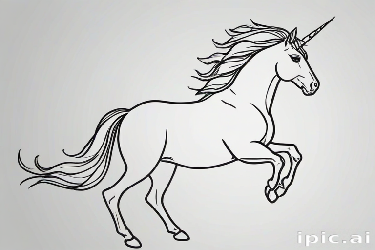 unicorn outline