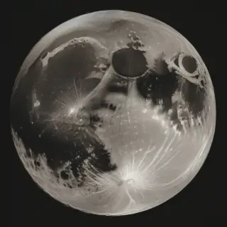 drawing of the moon