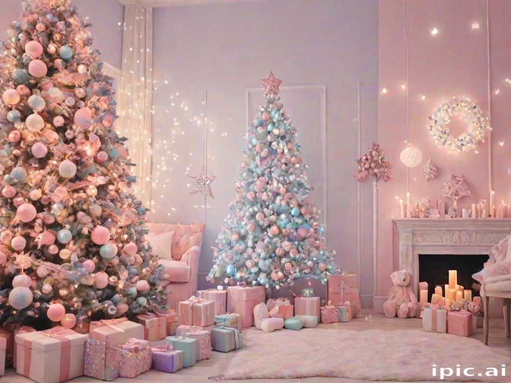 pastel aesthetic christmas wallpaper