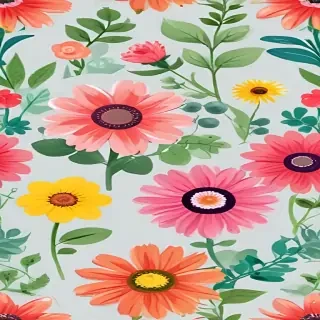 cartoon flowers transparent background