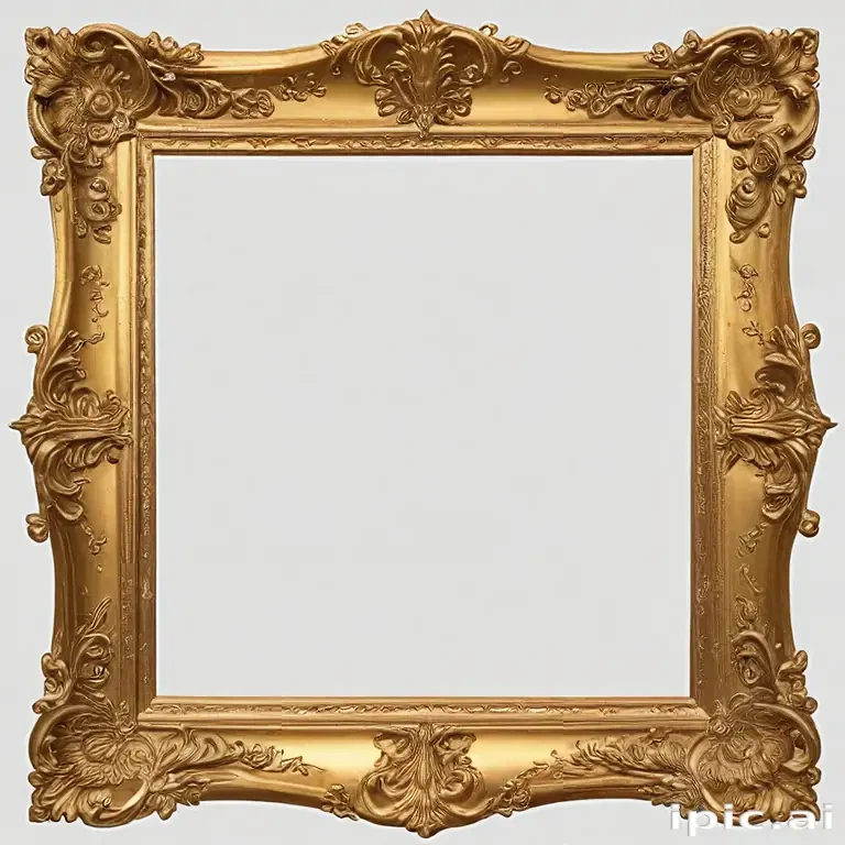 golden frame png transparent