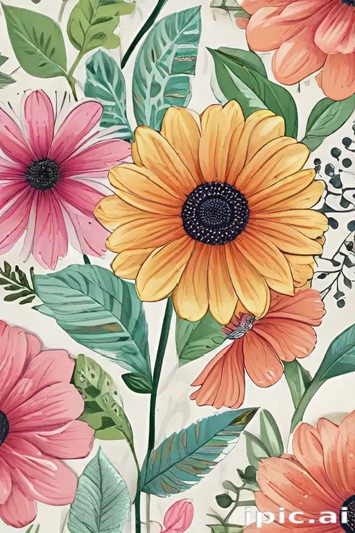 flowers to draw in color