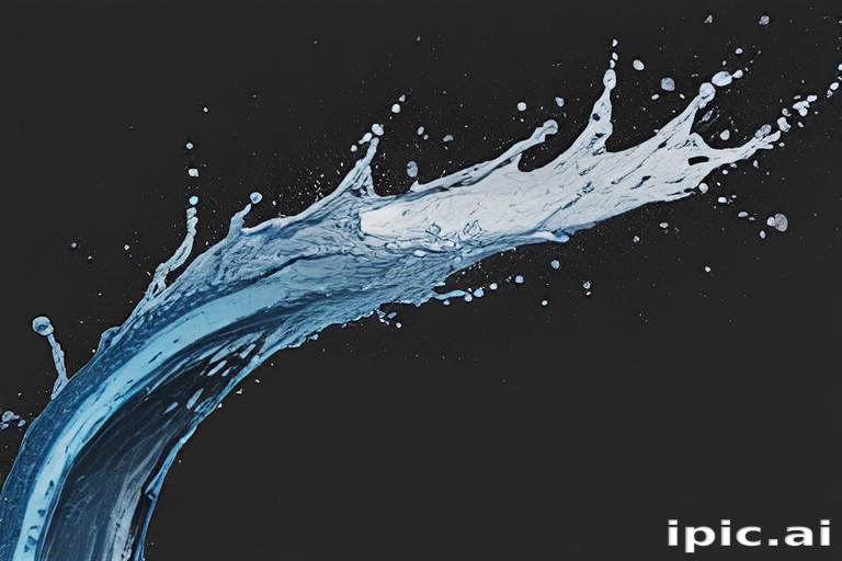Dynamic Splash of Water Creating Stunning Patterns Against a Dark ...