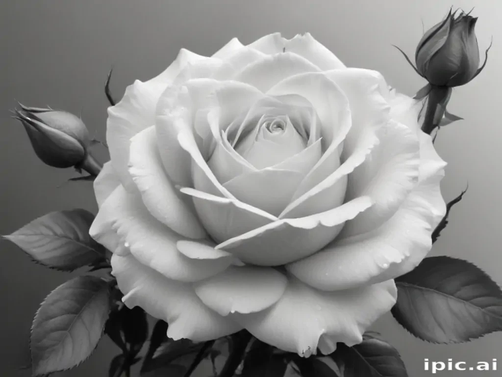 roses clipart black and white