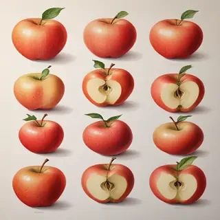 drawings of apples