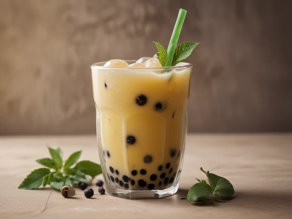 aesthetic boba tea background