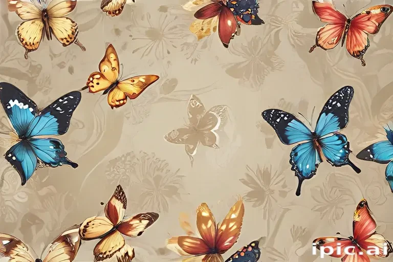 background with butterflies
