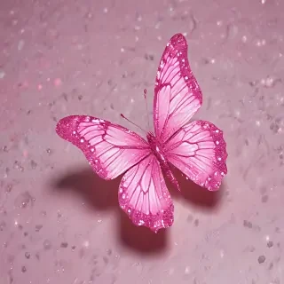 glitter pink butterfly wallpaper