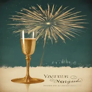 happy new year vintage