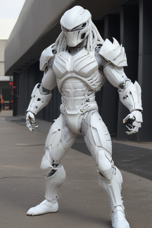 All white predator entire body battle ready