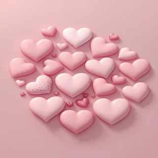 pink hearts aesthetic