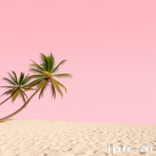 pastel pink beach wallpaper