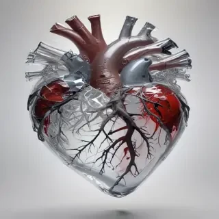 transparent broken heart