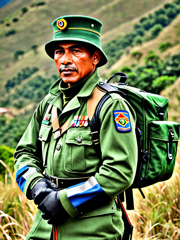 Gorro Militar de color verde con insignia