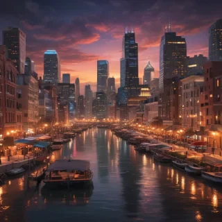 city lights background