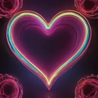 neon heart png